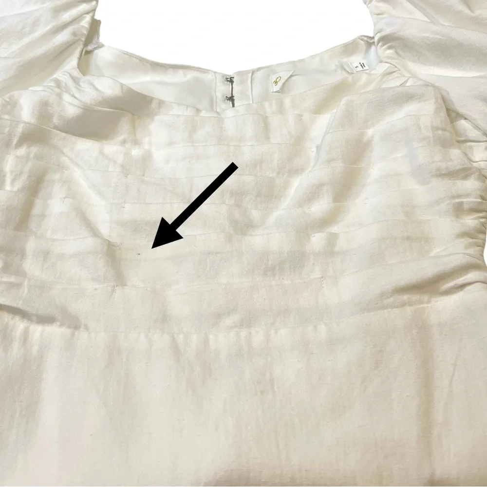 Cinq à Sept‎ Odele Puff Sleeve Mini Body-con Dress, Off White, Size Small